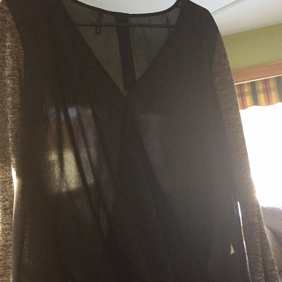 Sheer black long sleeve Maurices shirt - Picture 3 of 4